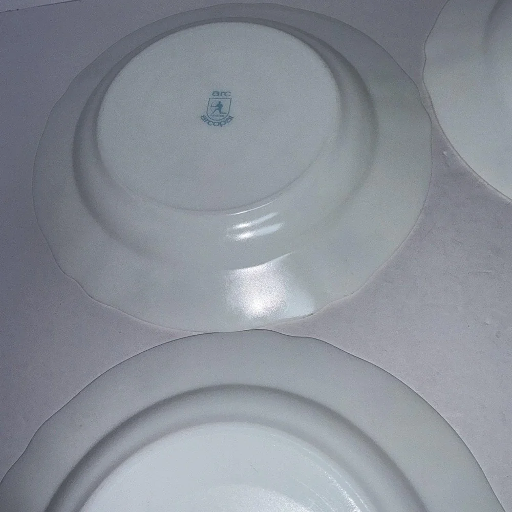 Vintage Set of 4 Arcopal France Pink Cherry Blossom 9